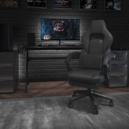 Flash Furniture Black Reclining Gaming Chair with Footrest CH-00288-BK-BK-GG
